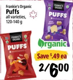 Farm Boy Frankie's Organic ORGANIC Puffs PUFFS offer