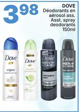 Rossy DOVE Asst. spray deodorants offer