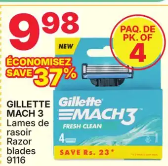 Rossy GILLETTE MACH 3 Razor blades offer