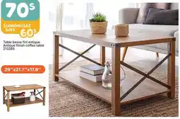 Rossy Antique finish coffee table offer