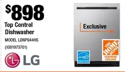 Home Depot Top Control Dishwasher offer