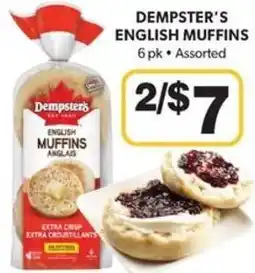 Colemans Dempster's english muffins offer