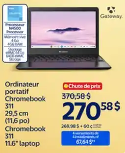 Walmart Chromebook 311 11.6 laptop offer