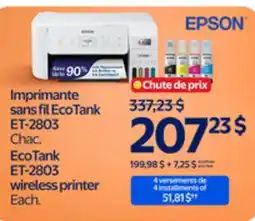 Walmart EcoTank ET-2803 wireless printer offer
