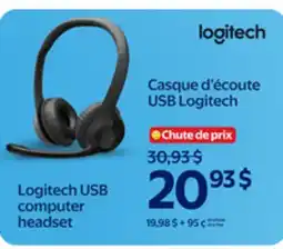 Walmart Logitech USB computer headset offer