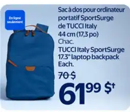 Walmart TUCCI Italy SportSurge 17.3 laptop backpack offer