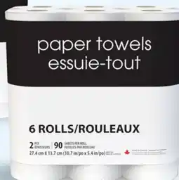 Walmart Black & White paper towel offer
