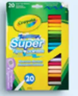 Walmart Crayola 20ct washable Super Tips markers offer