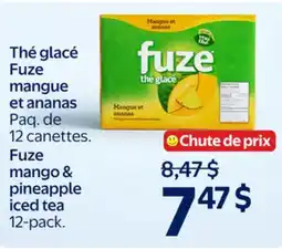 Walmart Fuze mango & pineapple iced tea 12-pack offer
