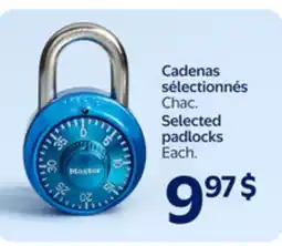 Walmart Selected padlocks offer