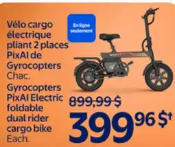 Walmart Gyrocopters PixAI Electric foldable dual rider cargo bike offer