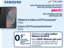Walmart Galaxy S25 FE postpaid phone‡ offer