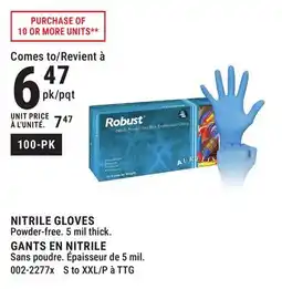 BMR NITRILE GLOVES offer