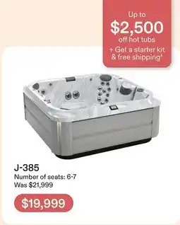 Club Piscine Jacuzzi J-385 offer