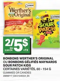 L'Intermarché BONBONS OU BONBONS GÉLIFIÉS, 60 - 154 G SOUR PATCH KIDS, 60 - 154 G | GUMMIES OR CANDIES offer