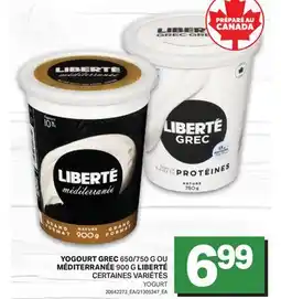 L'Intermarché YOGOURT GREC, 650/750 G OU MÉDITERRANÉE, 900 G | YOGURT offer