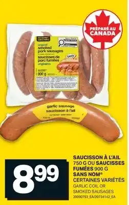 L'Intermarché SAUCISSON À L'AIL 750 G OU SAUCISSES FUMÉES 900 G SANS NOM | GARLIC COIL OR SMOKED SAUSAGES offer
