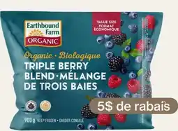 Avril Earthbound Farm fruits surgelés bios offer
