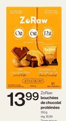 Avril ZoRaw bouchées de chocolat protéinées offer