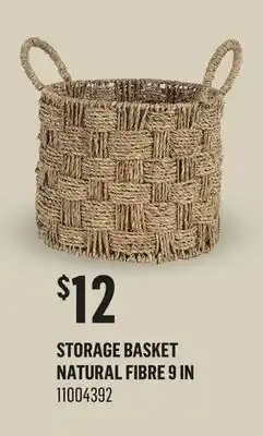 Canac Storage Basket Natural Fibre 9 in offer