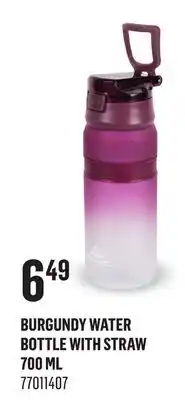 Canac Burgundy Water Bottle with Straw offer