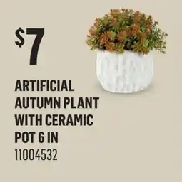 Canac Artificial Autumn Plant with Ceramic Pot offer