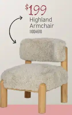 Canac Highland Armchair Beige and Natural offer