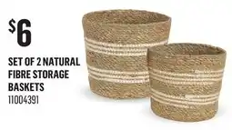 Canac Set of 2 Natural Fibre Storage Baskets offer