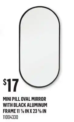 Canac Mini Pill Oval Mirror with Black Aluminum Frame 117/8inx235/8in offer