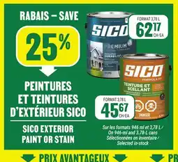 BMR PEINTURES ET TEINTURES D'EXTÉRIEUR SICO offer