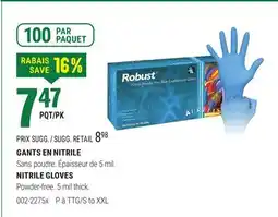 BMR GANTS EN NITRILE offer
