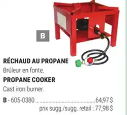 BMR RÉCHAUD AU PROPANE offer
