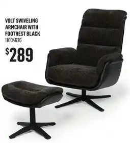 Canac Volt Swiveling Armchair with Footrest Black offer