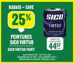 BMR 25% de rabais sur les peintures Sico Virtuo offer