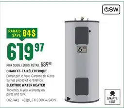 BMR CHAUFFE-EAU ÉLECTRIQUE offer