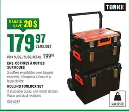 BMR ENS. COFFRES À OUTILS SUR ROUES offer