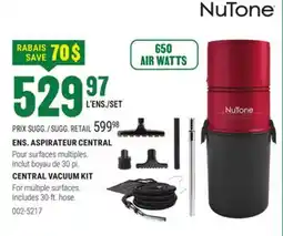 BMR ENS. ASPIRATEUR CENTRAL offer