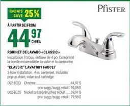 BMR ROBINET DE LAVABO CLASSIC offer