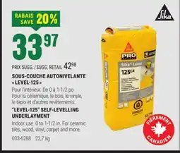 BMR SOUS-COUCHE AUTONIVELANTE LEVEL-125 offer