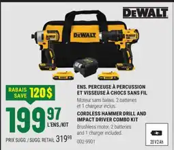 BMR DEWALT ENS, PERCEUSE À PERCUSSION ET VISSEUSE À CHOCS SANS FIL offer