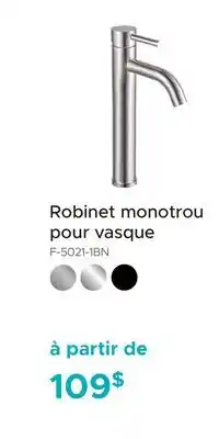 Bath Depot Robinet monotrou pour vasque Collection Sky offer