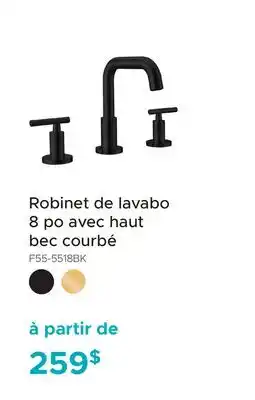 Bath Depot Robinet de lavabo 8 po avec haut bec courbé Collection Sky offer