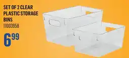 Canac Set of 2 clear Plastic Storage Bins offer
