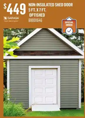 Canac Non-Insulated Shed Door 5ft.x7ft. OptiShed offer