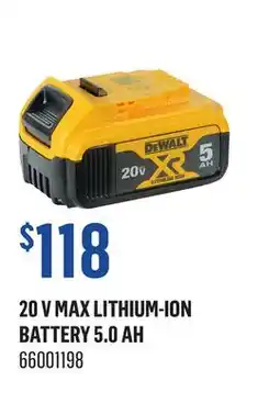 Canac 20 V MAX Lithium-Ion Battery 5.0 Ah offer