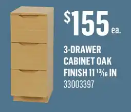 Canac Debora 3-Drawer Cabinet Oak Finish 11 13/16 in offer