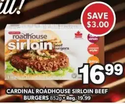 Colemans Cardinal roadhouse sirloin beef burgers offer