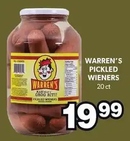 Colemans Warren's pickled wieners offer