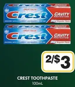 Colemans Crest Toothpaste offer