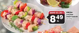 Colemans Fresh chicken shish-kabobs offer